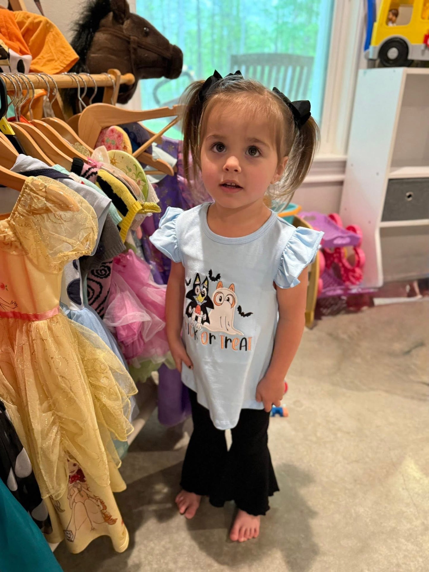 Heeler Halloween Appliqué Girl Shirt