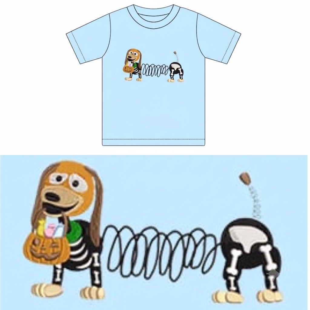 Slinky Halloween Embroidered Shirts - ETA late August