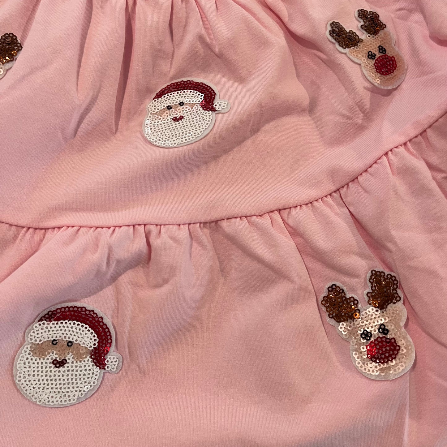 Pink Sequin Christmas Dress