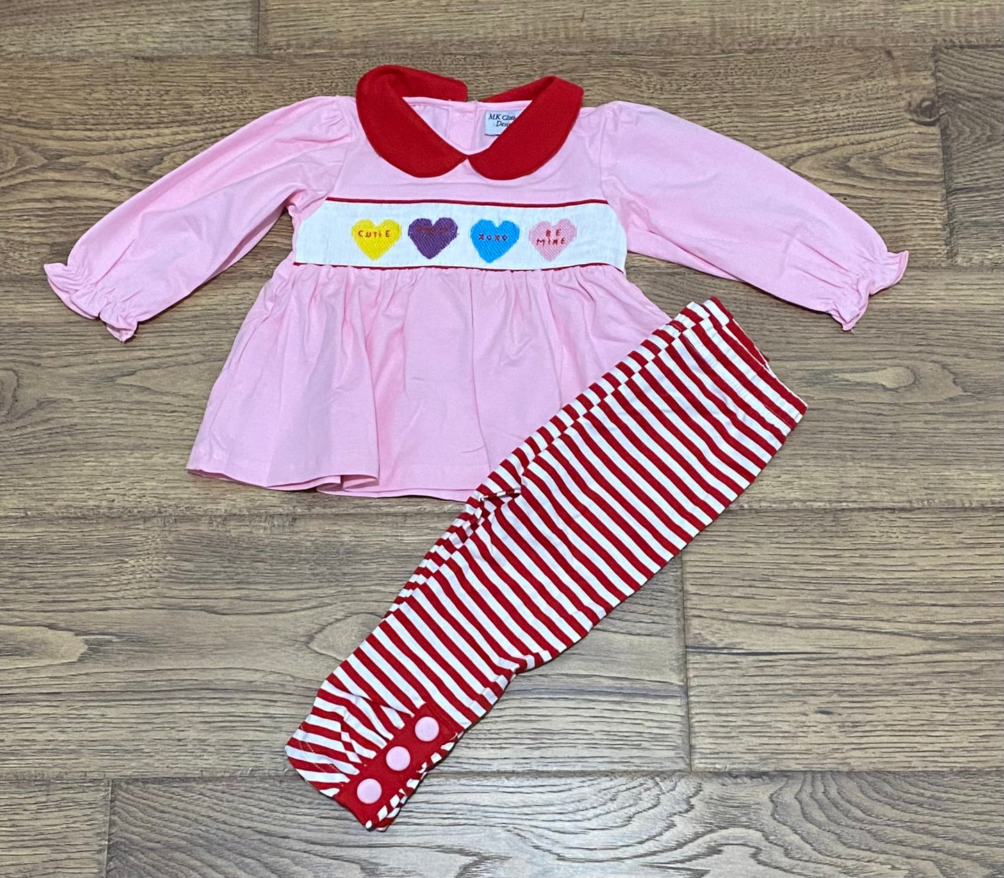 Conversation Hearts Smocked Legging Set PO42
