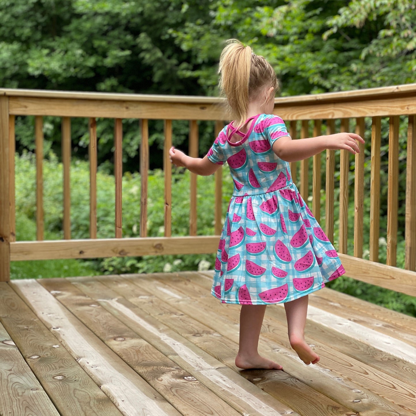 Watermelon Picnic CrissCross Dress
