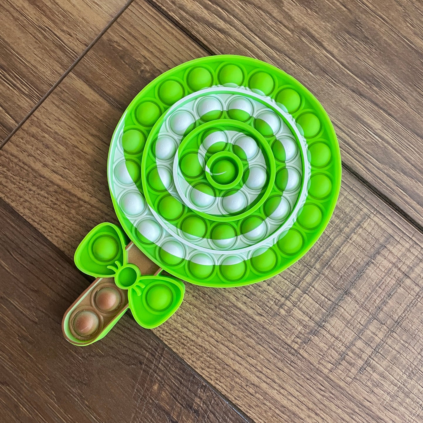 Silicone Fidget Poppers - Green Lollipop