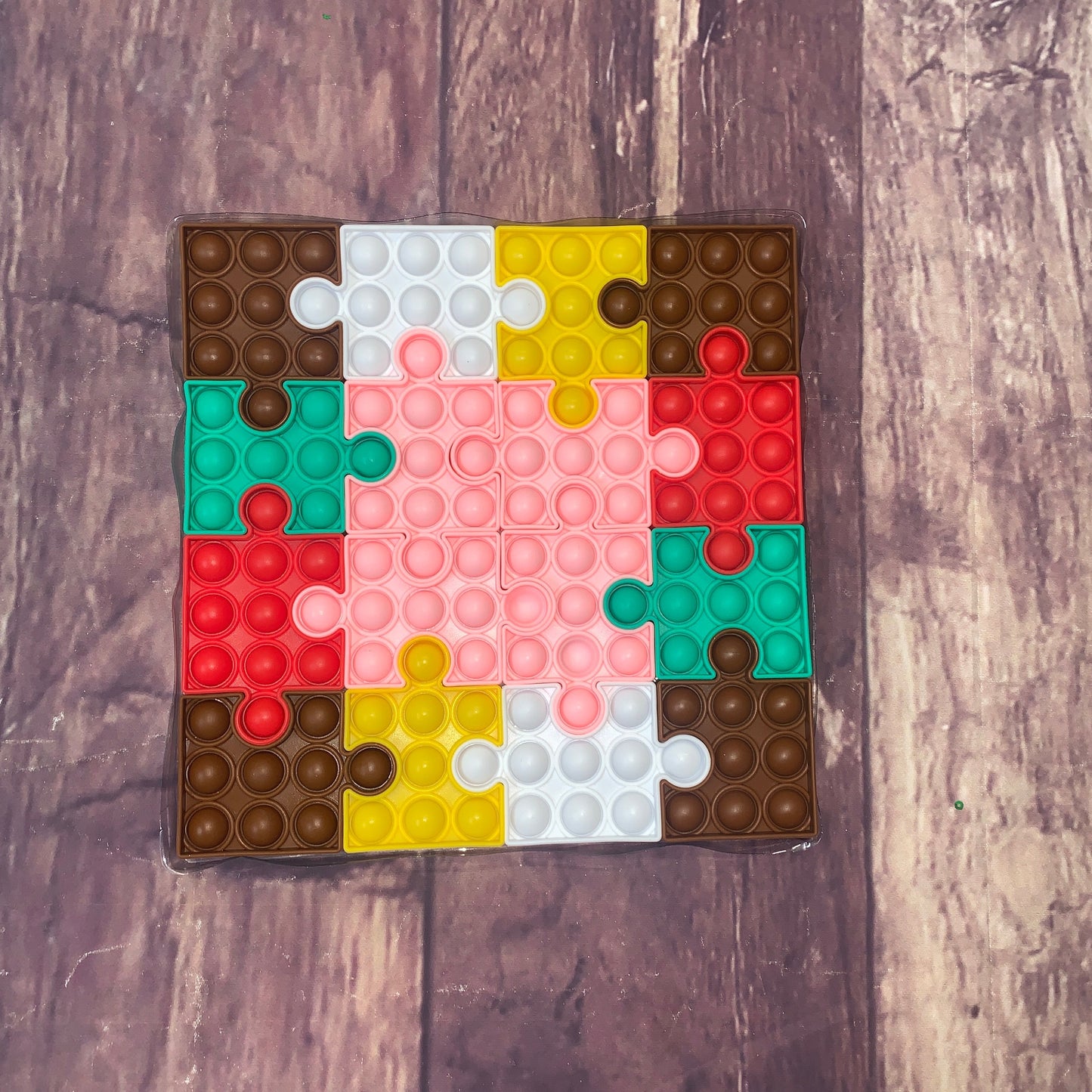 Silicone Pop Fidget Toy - Multi Color Puzzle