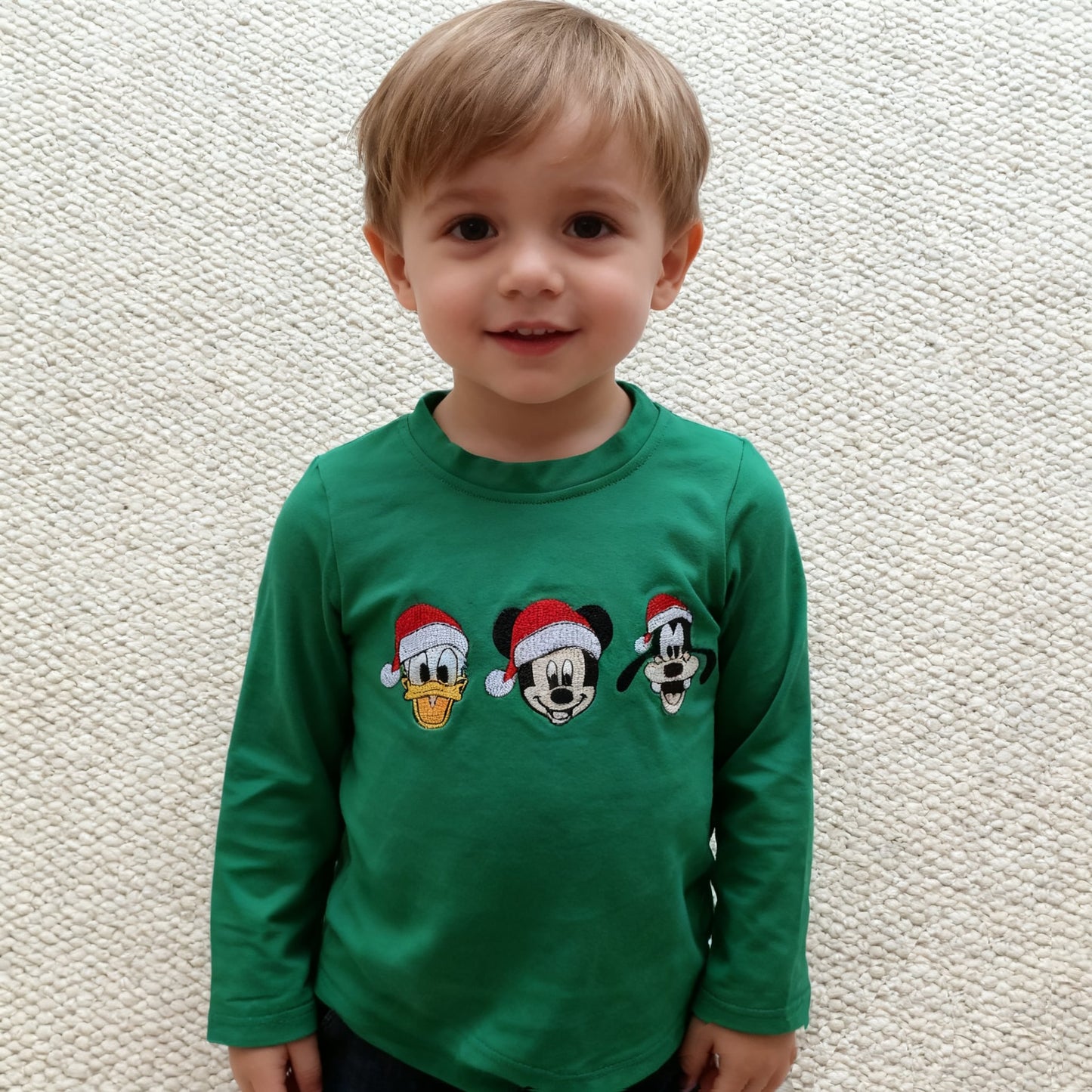 Christmas Characters Appliqué Boy Shirt