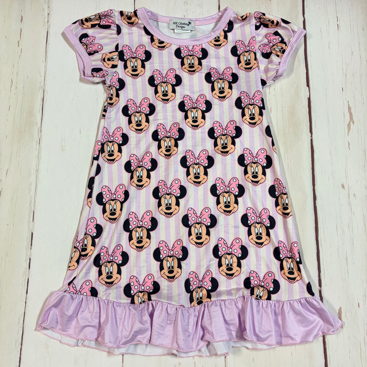 Purple Mouse and Stripes Gown