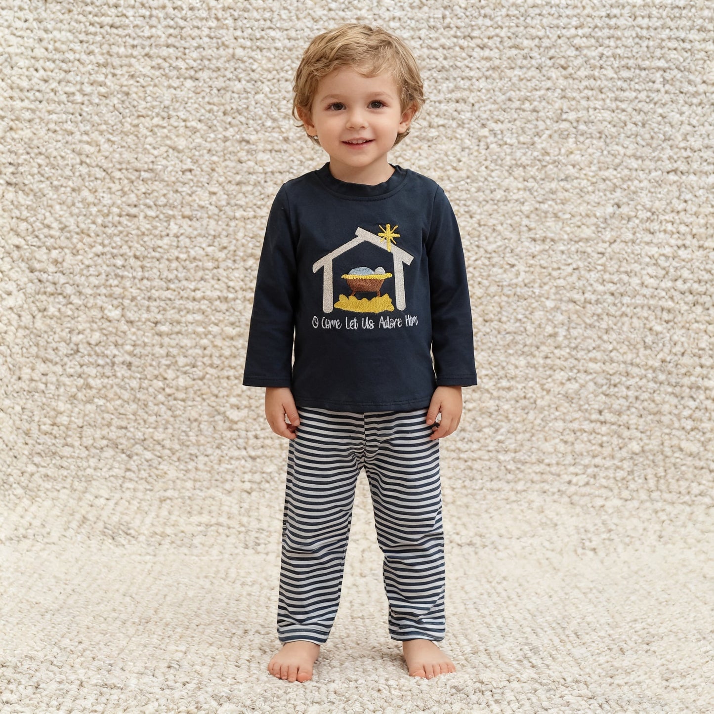 Let Us Adore Him Appliqué Boy Set