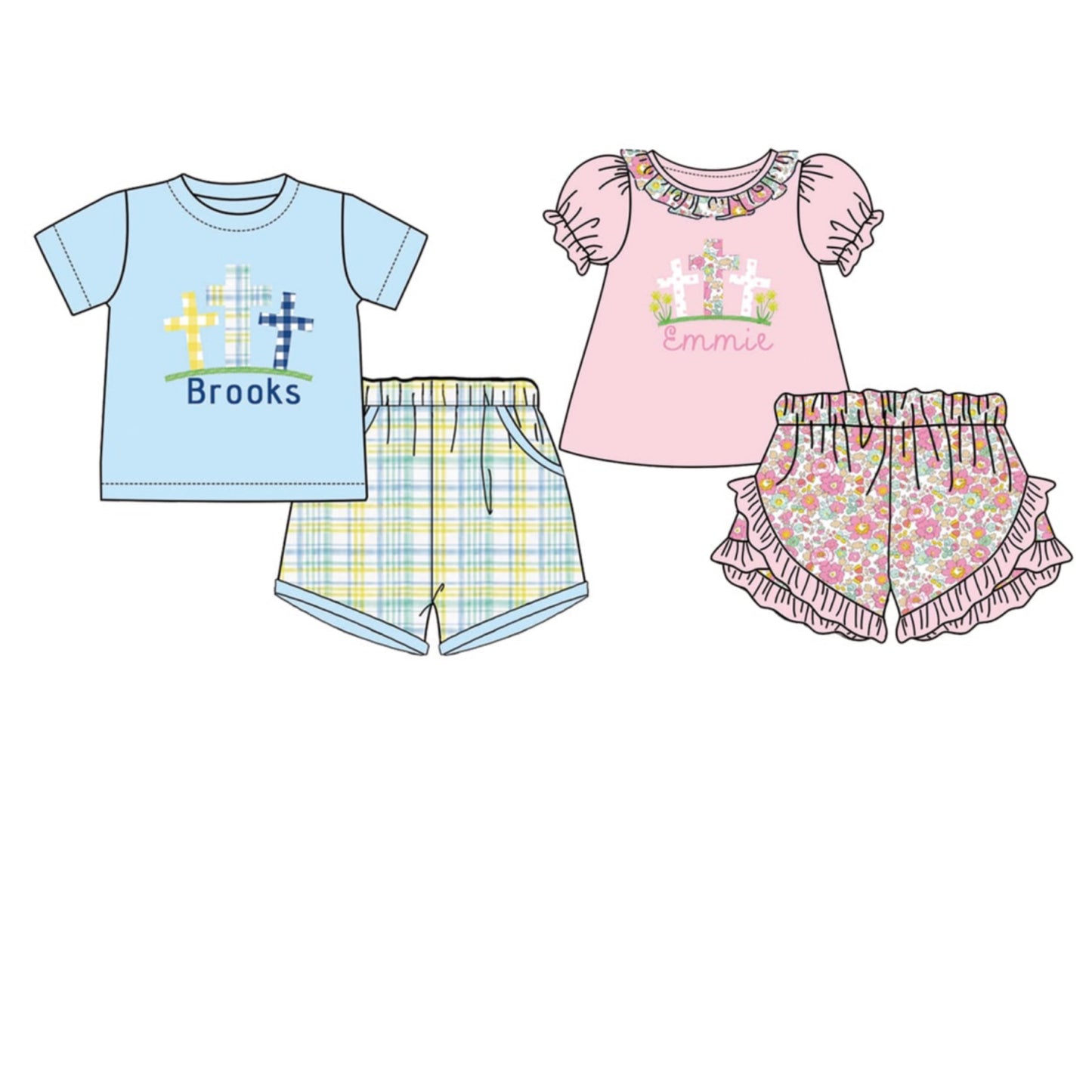 Cross Trio Embroidered Sets WITH PERSONALIZATION - ETA mid March