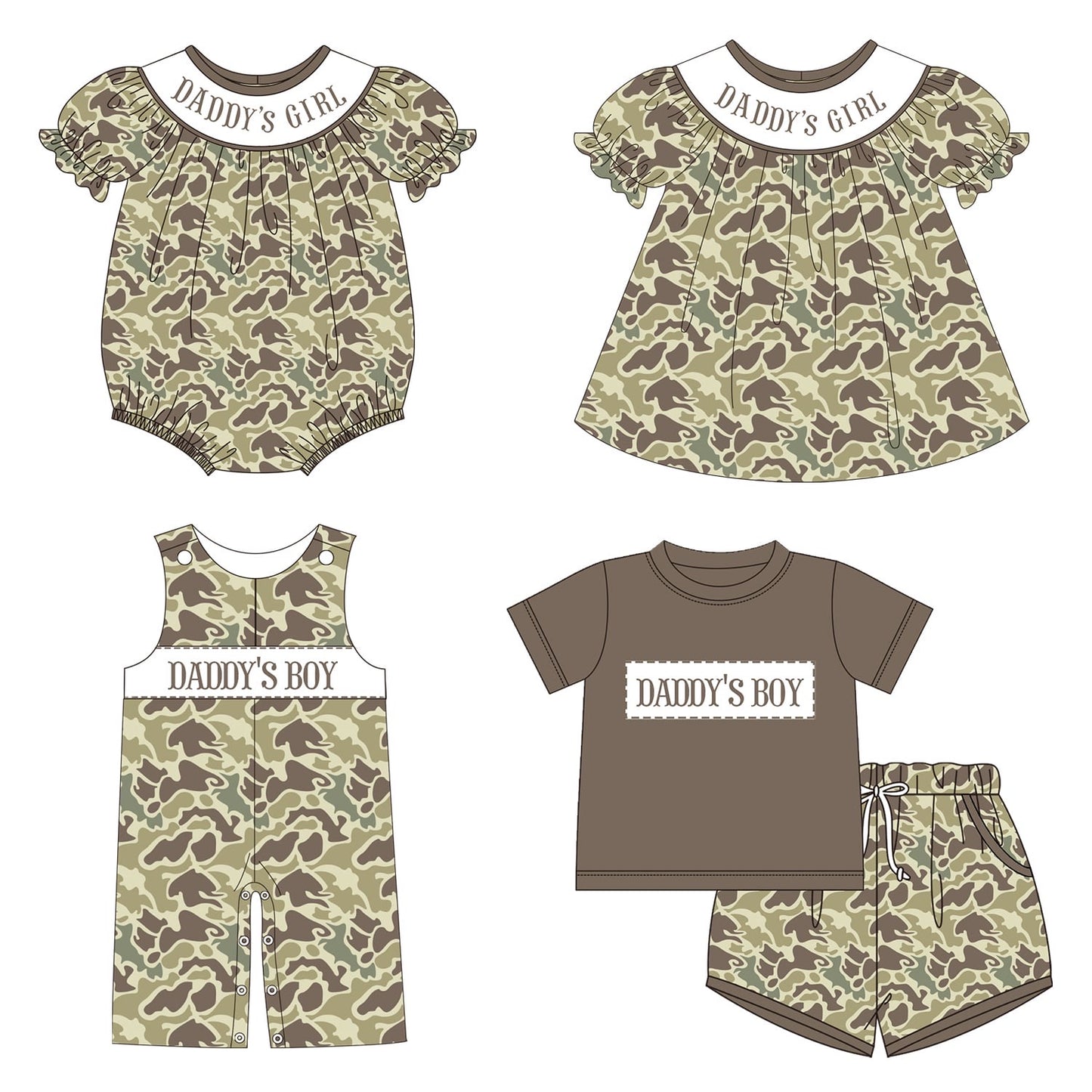 Camo Daddy’s Boy / Girl Embroidered Collection - ETA mid May