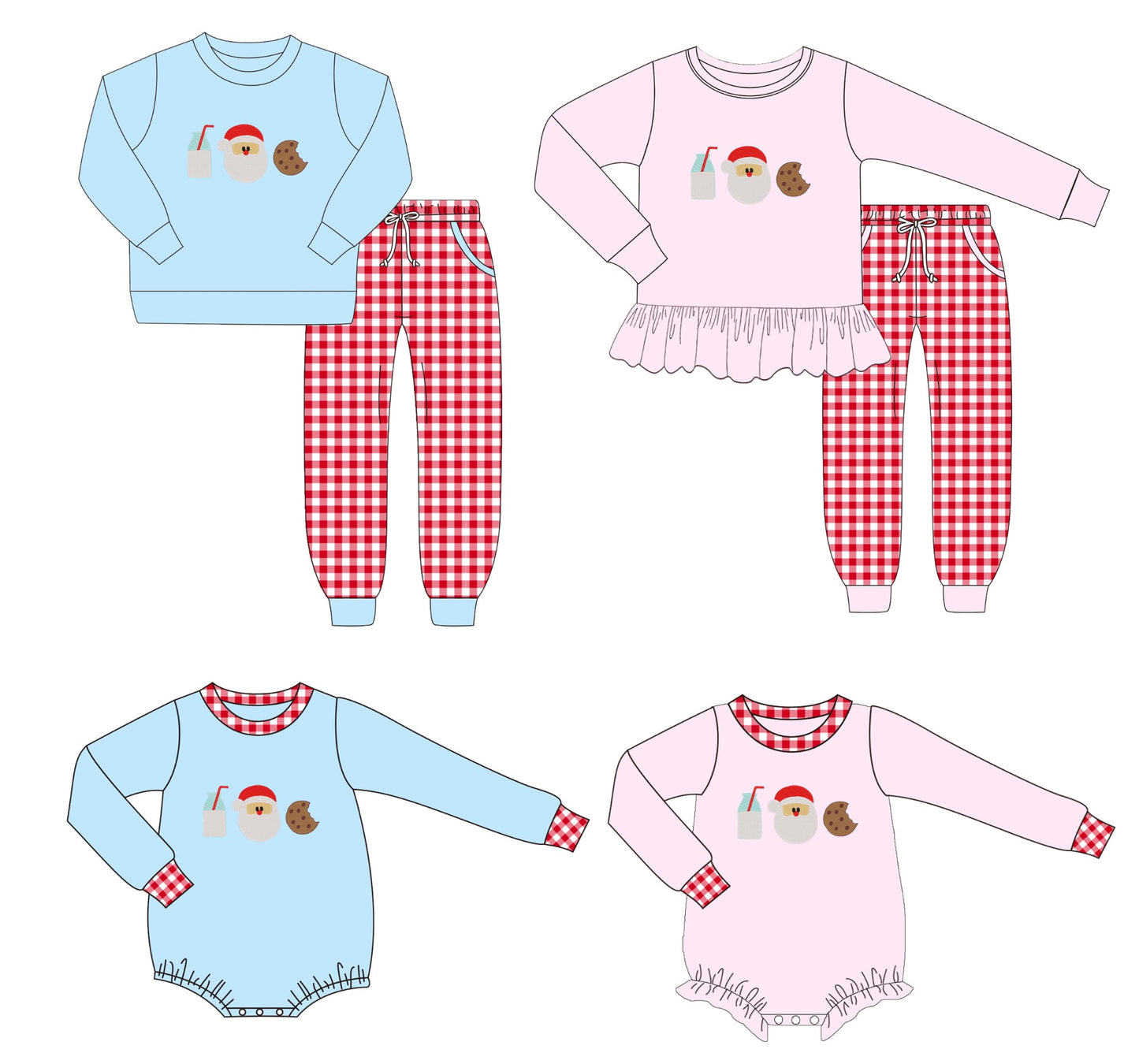 Santa’s Milk & Cookie Embroidered Collection - ETA late October
