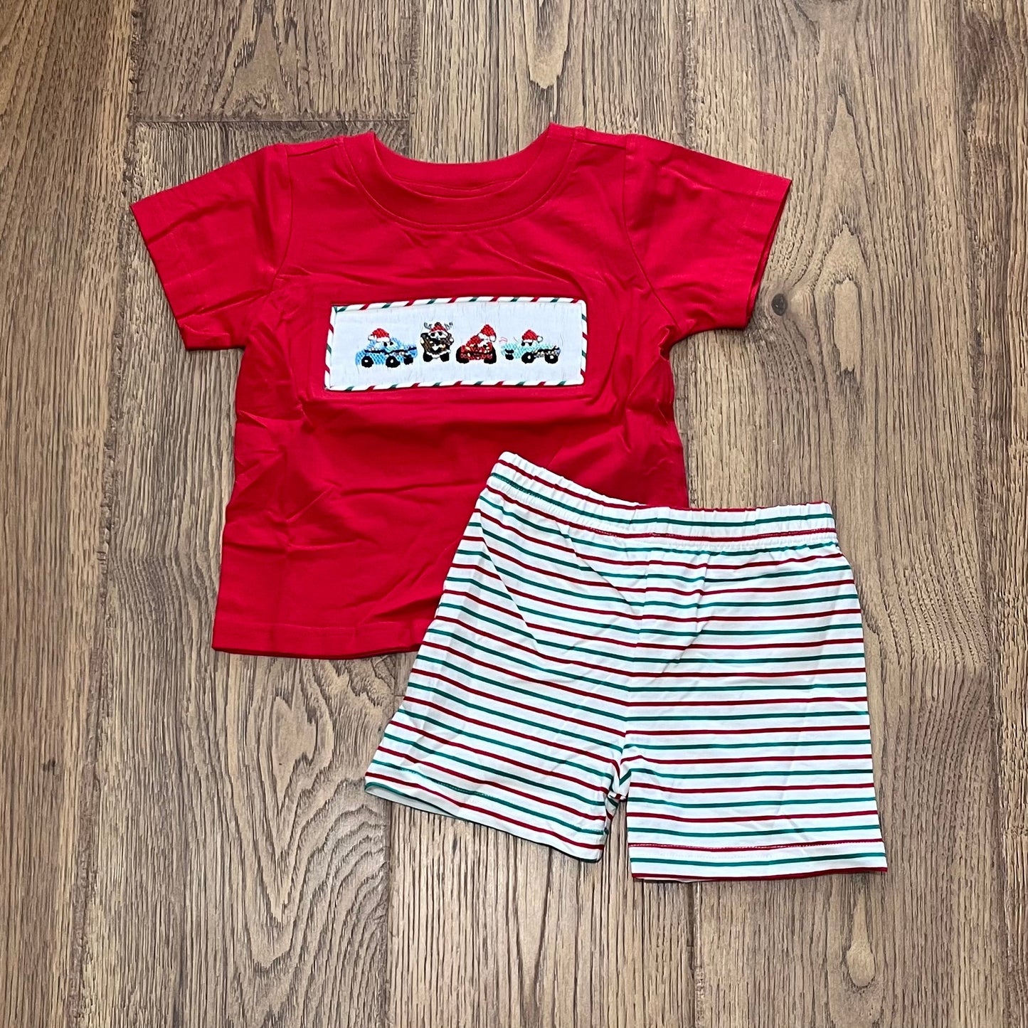 Cars Christmas Smocked Boy Set PO55