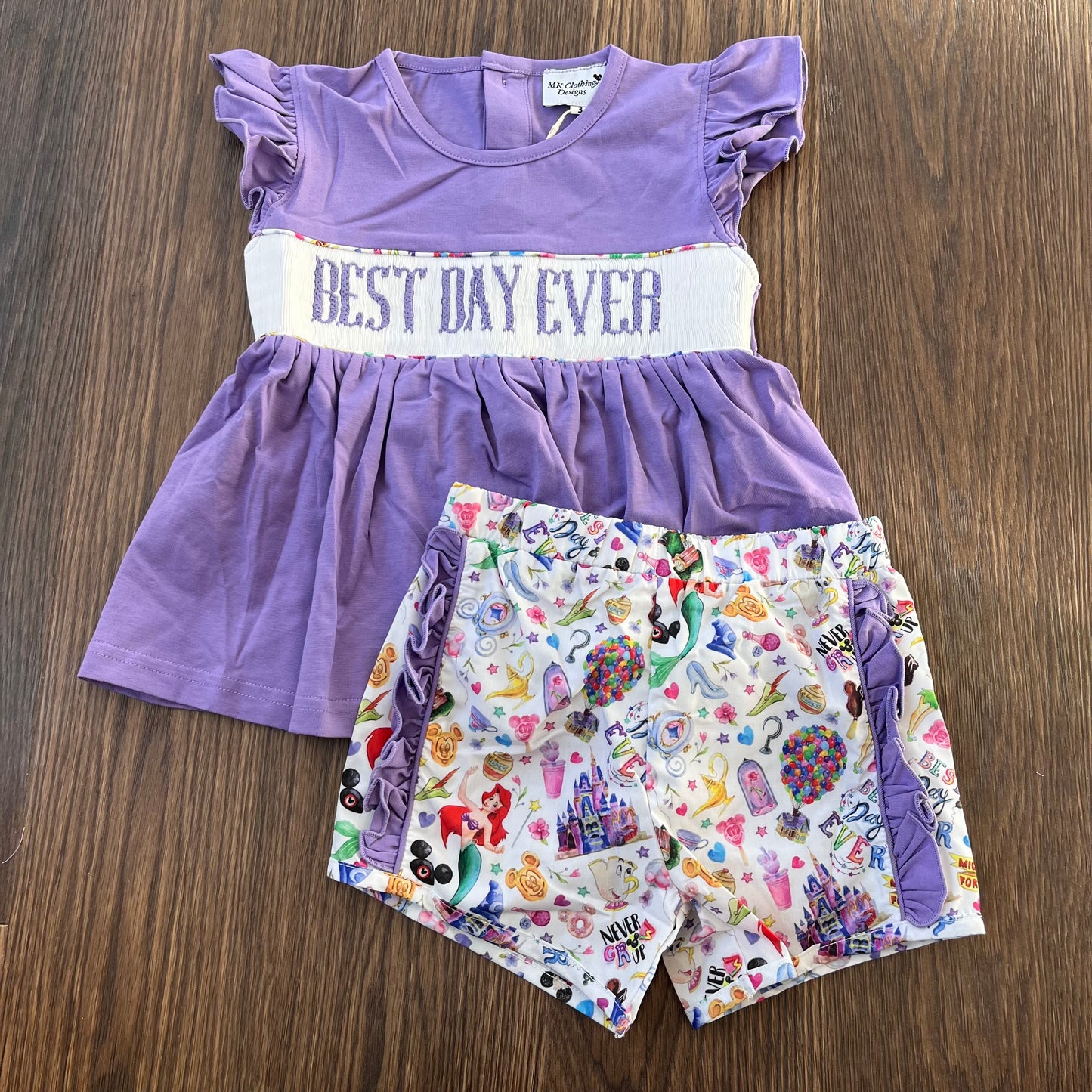 Best Day Ever Smocked Girl Set PO56