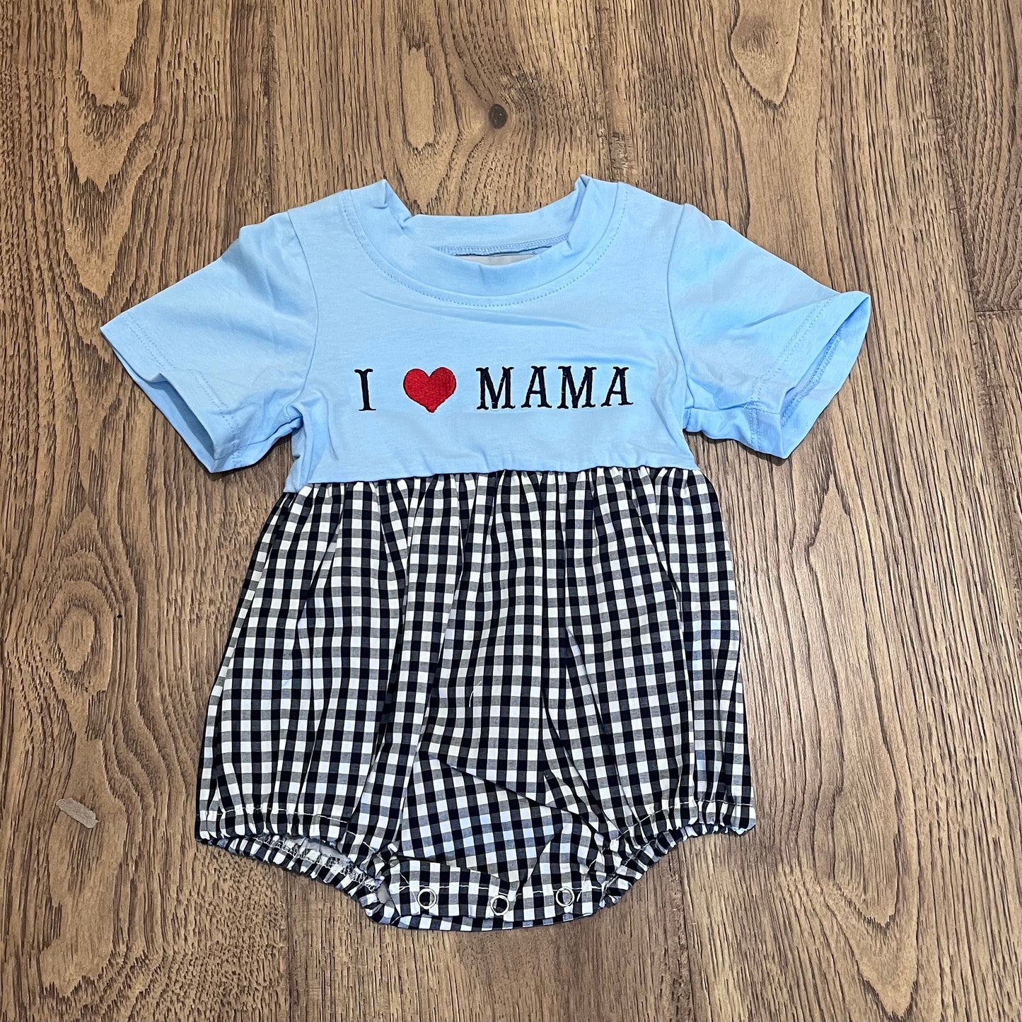 I ❤️ Mama Appliqué Boy Bubble