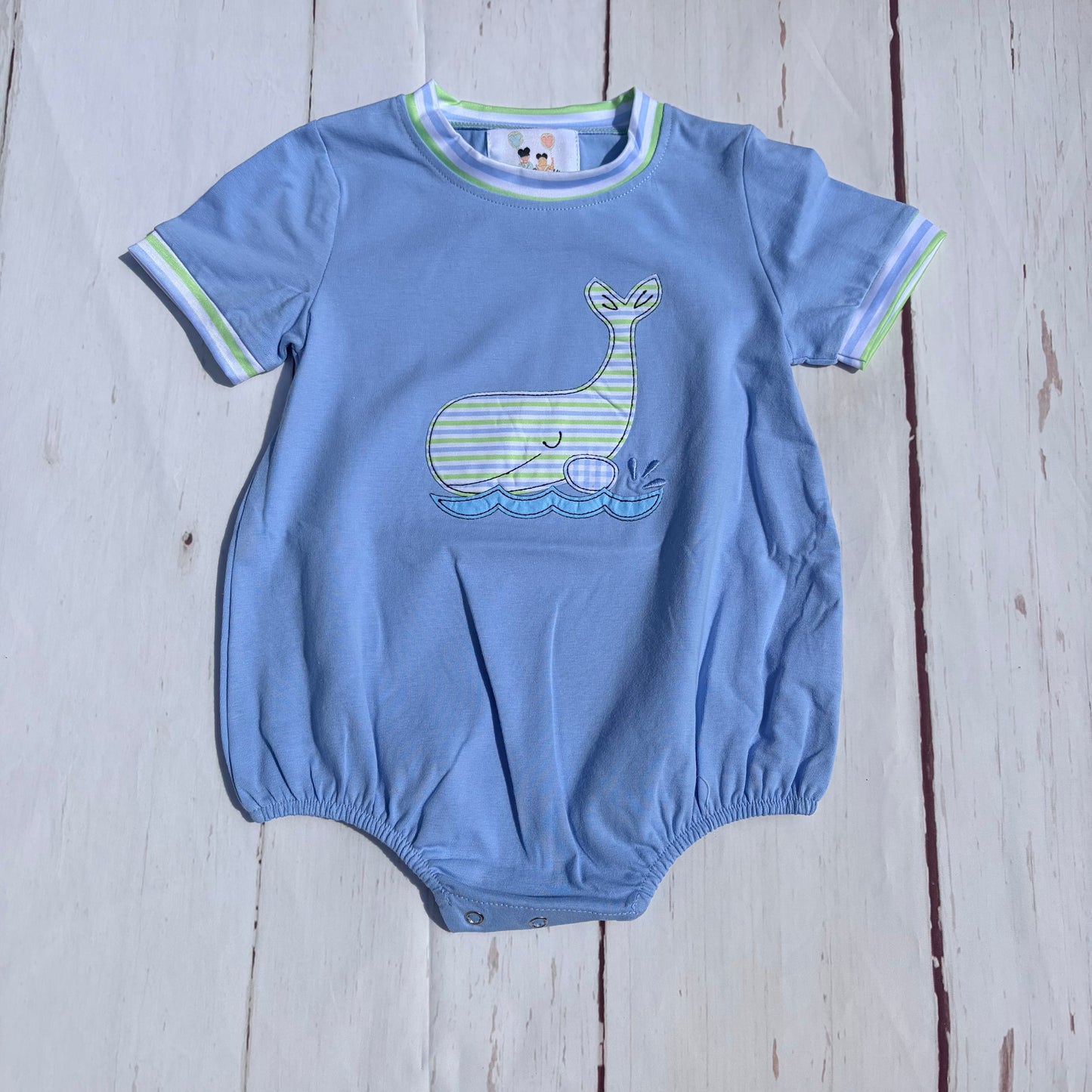Whale Embroidered Bubble