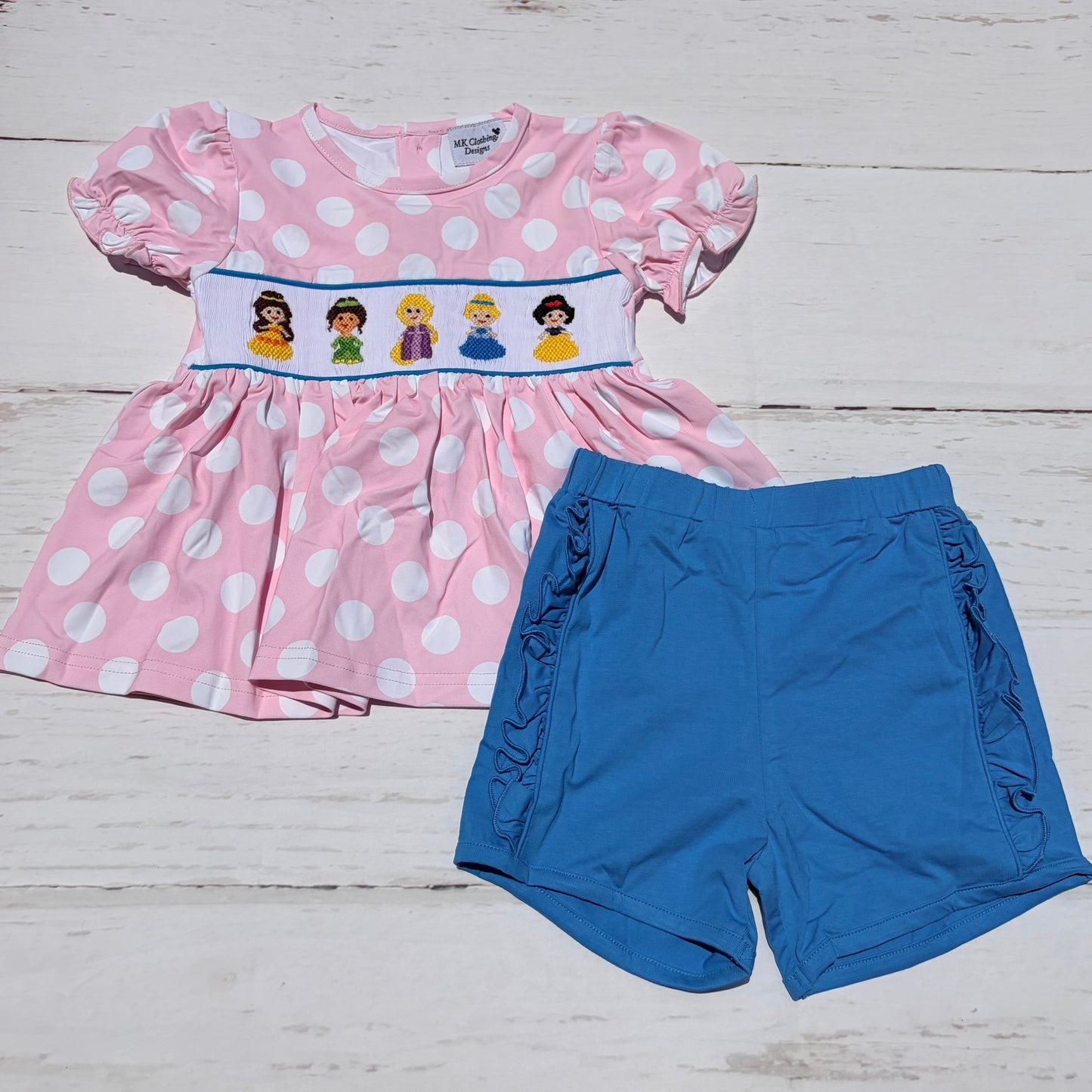 Princess Smocked Girl Short Set PO58