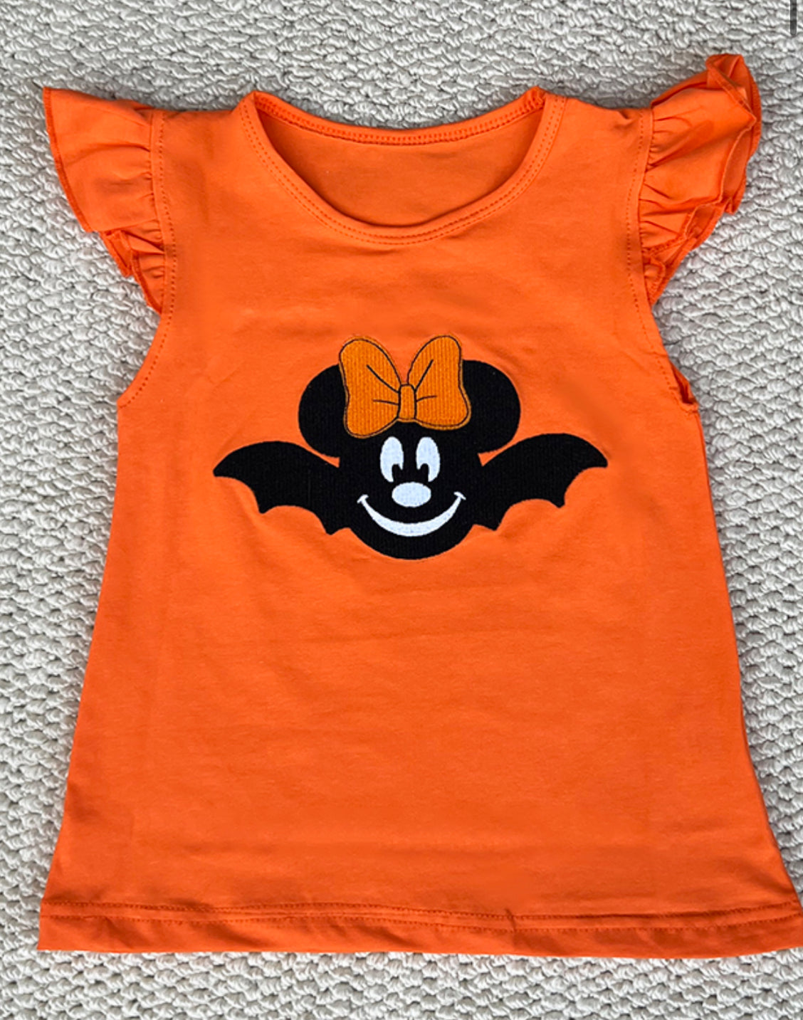Bat Mouse Appliqué Girl Shirt