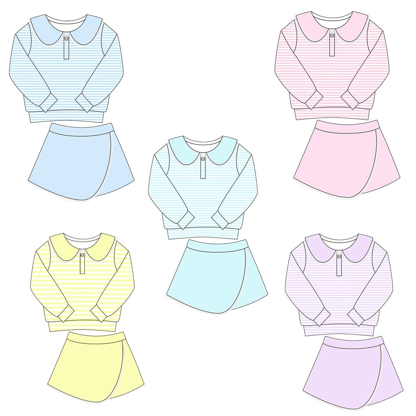 Peter Pan Collar Skort Sets - ETA late October