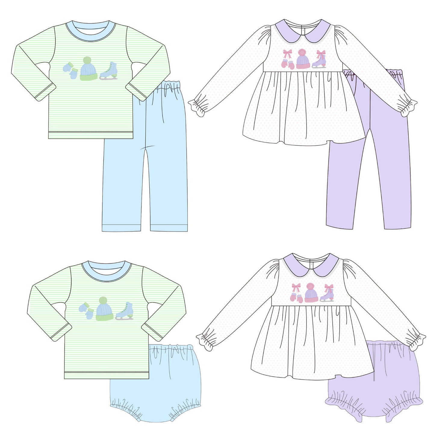 Ice Skating Embroidered Collection - ETA late October
