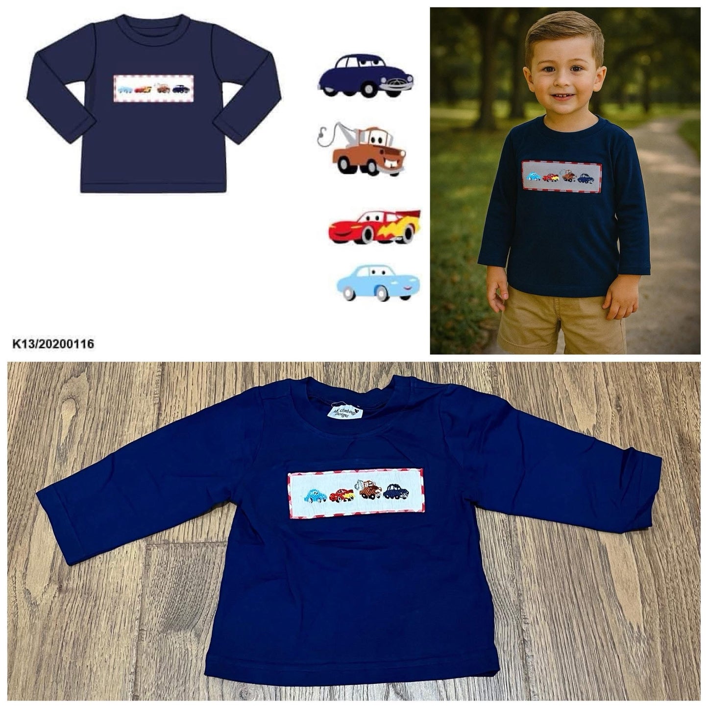 Cars Smocked Shirt PO56