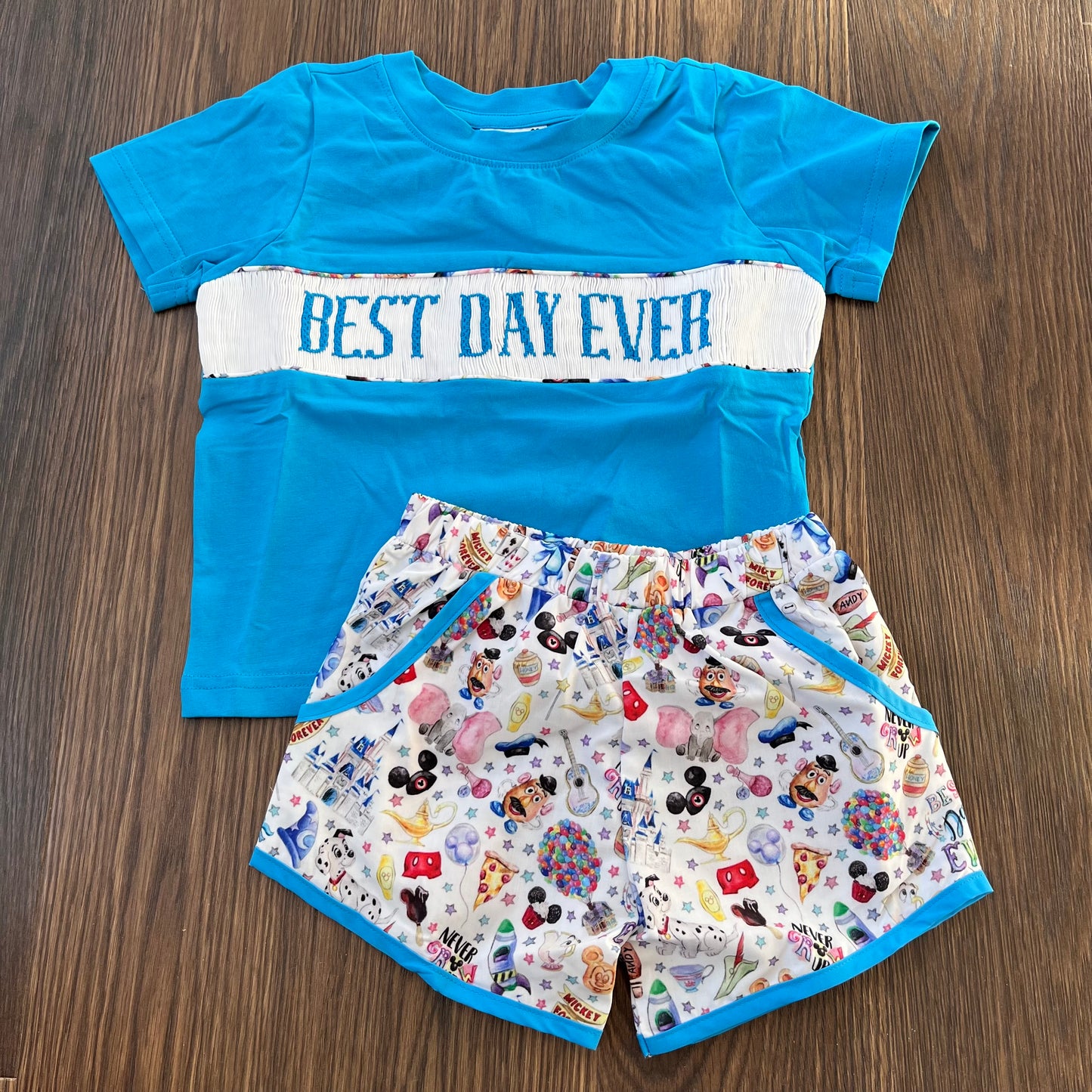 Best Day Ever Smocked Boy Set PO56