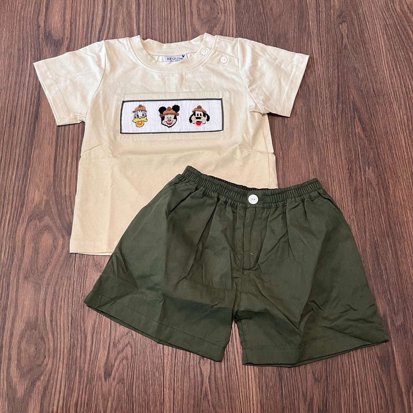 Safari Friends Smocked Boy Set PO53