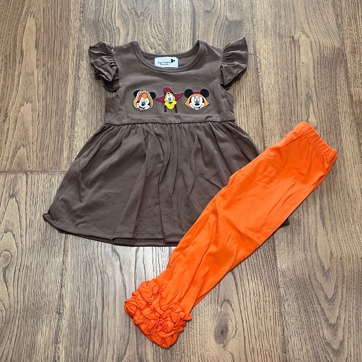 Character Thanksgiving Appliqué Girl Set