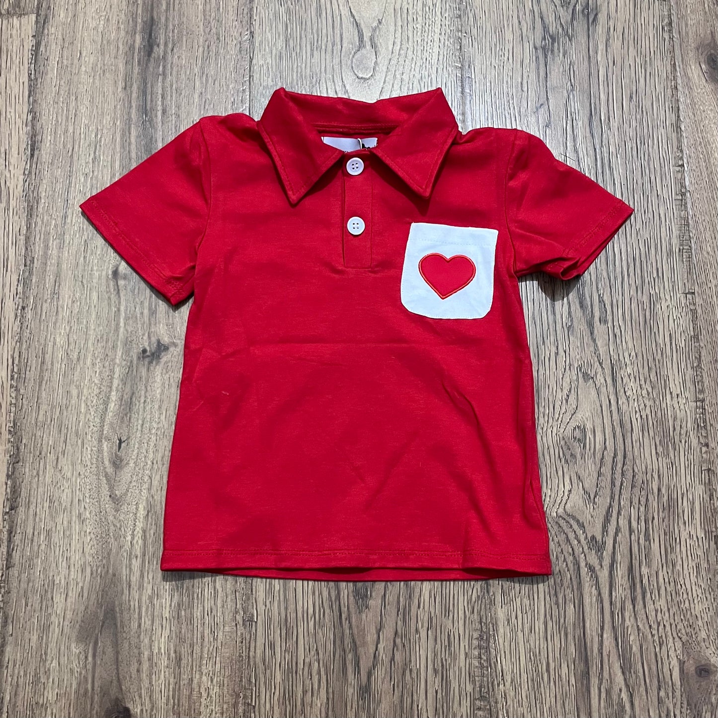 Heart Appliqué Pocket Polo