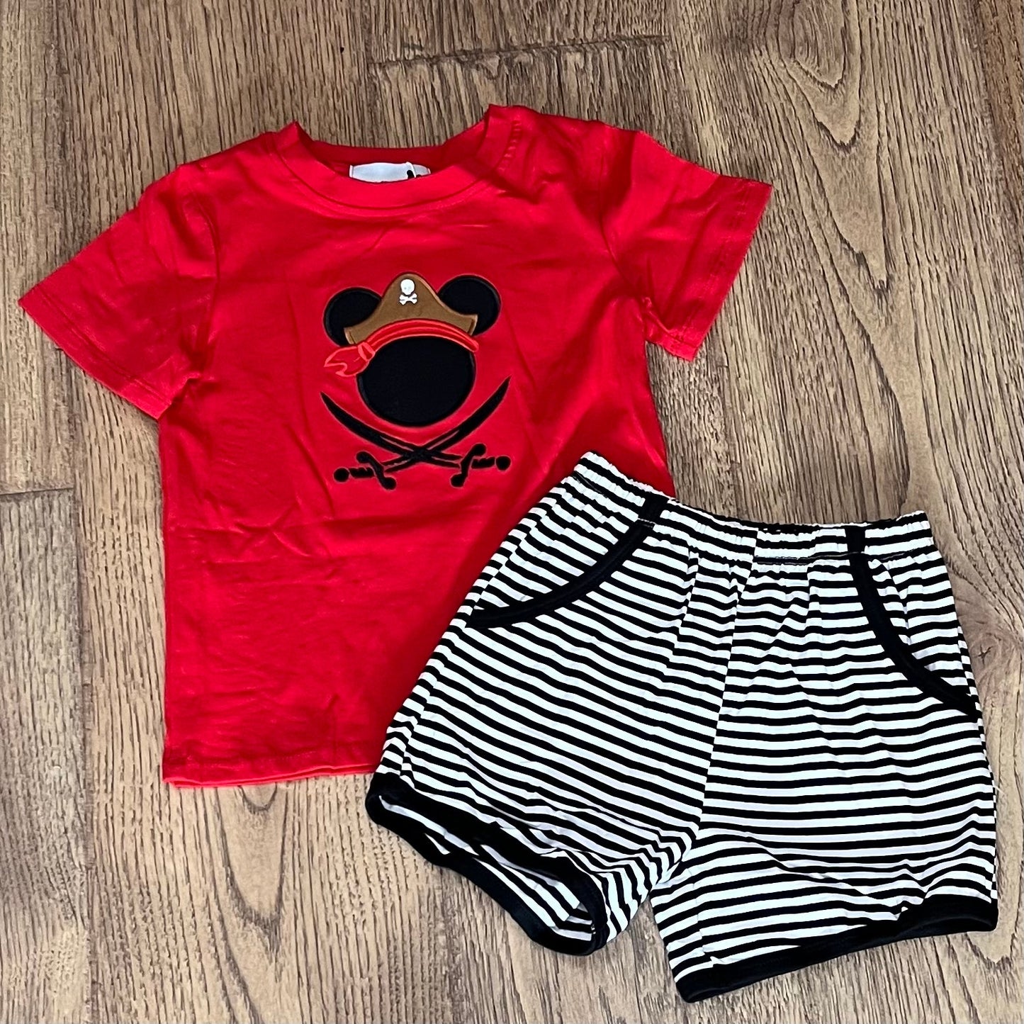 Pirate Mouse Appliqué Boy Set