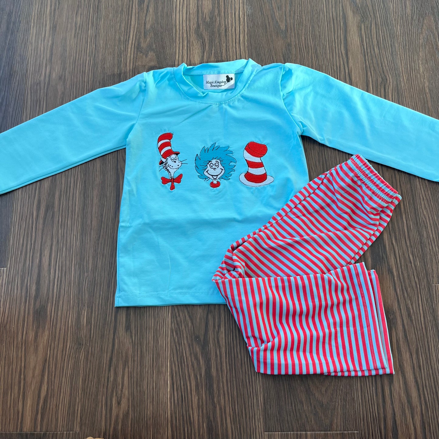 Seuss Characters Embroidered Boy Set