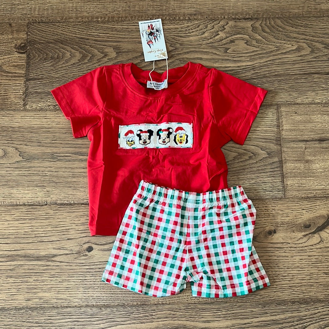 Mouse Christmas Smocked Boy Set PO55