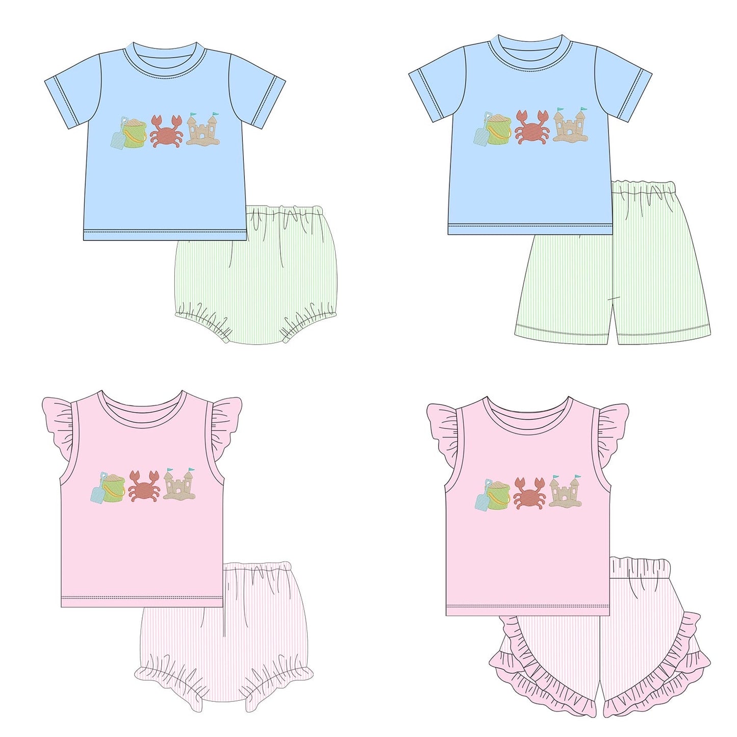 Beach Trio Embroidered Collection - ETA mid May
