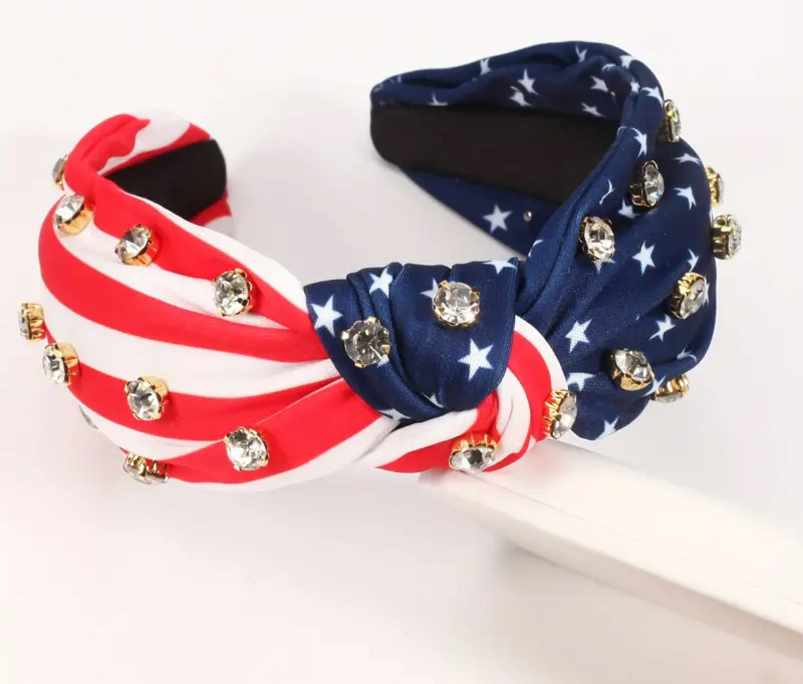 Flag Beaded Headband