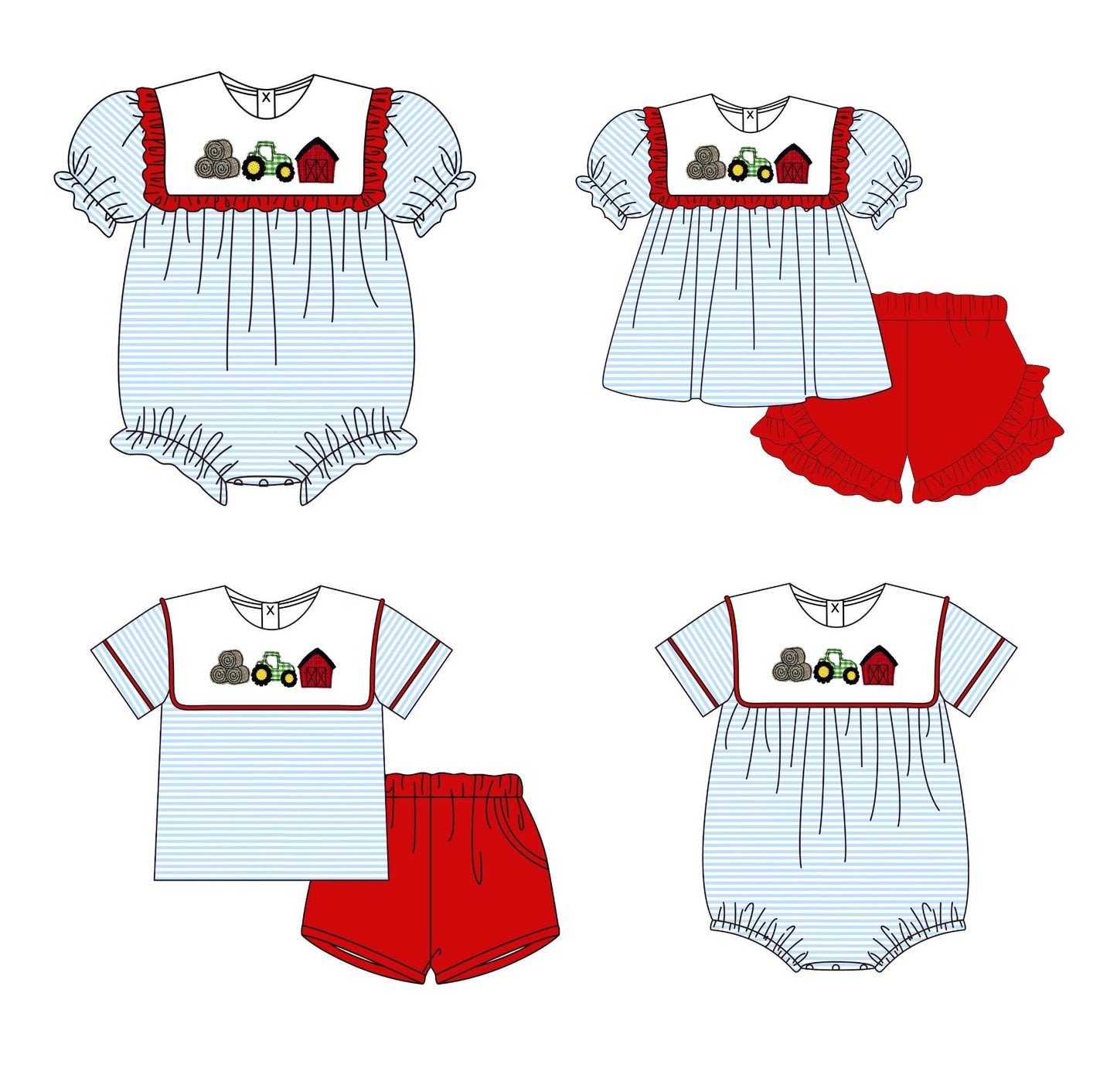 Farm Trio Embroidered Collection - ETA mid June