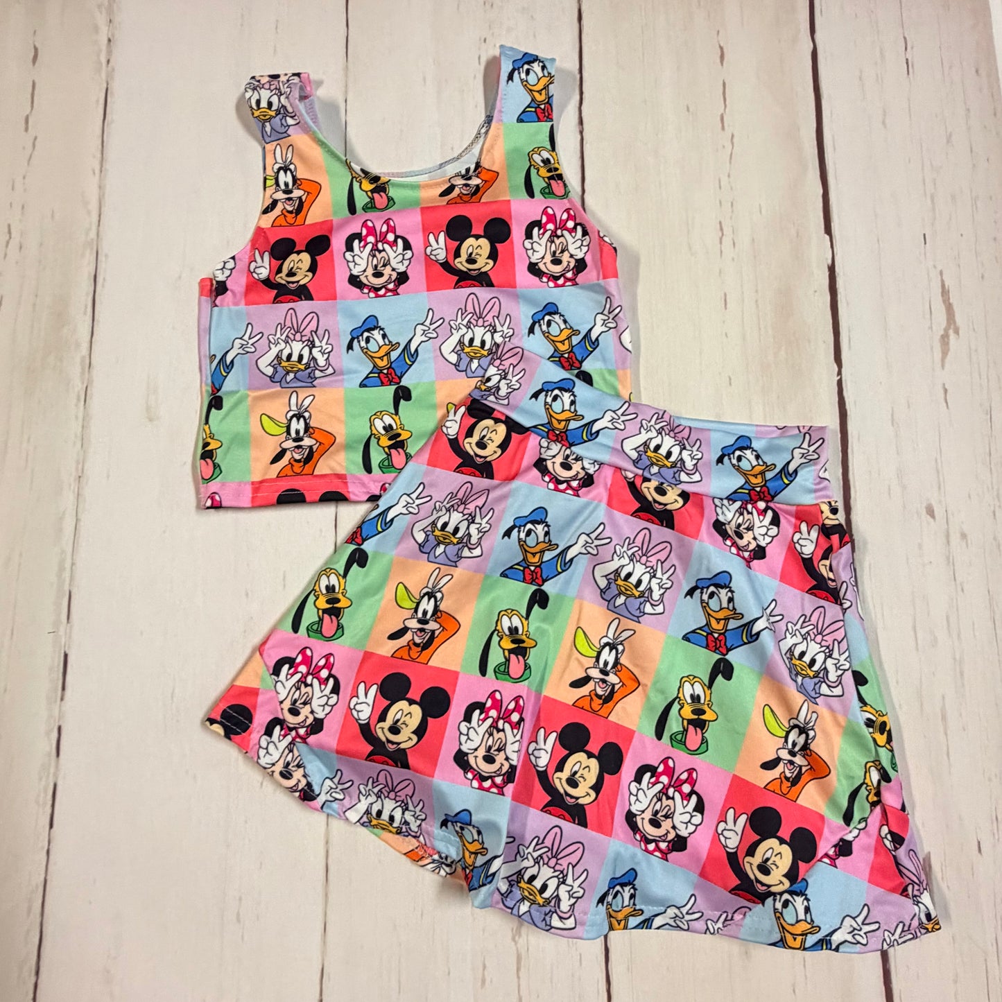 Character Blocks Skort Set