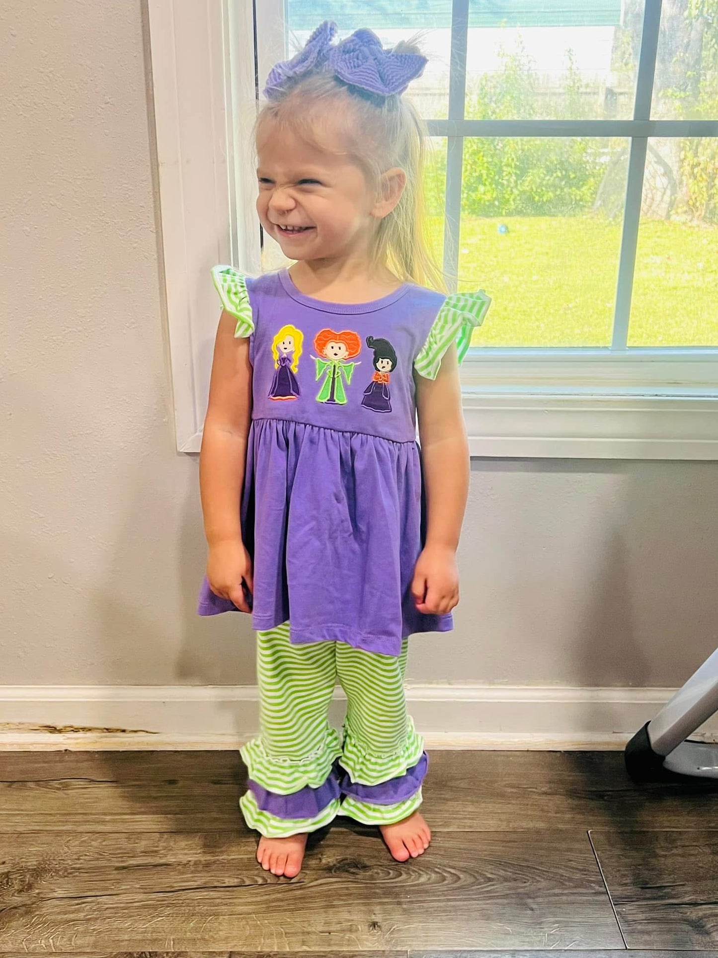 Hocus Pocus Appliqué Girl Pant Set