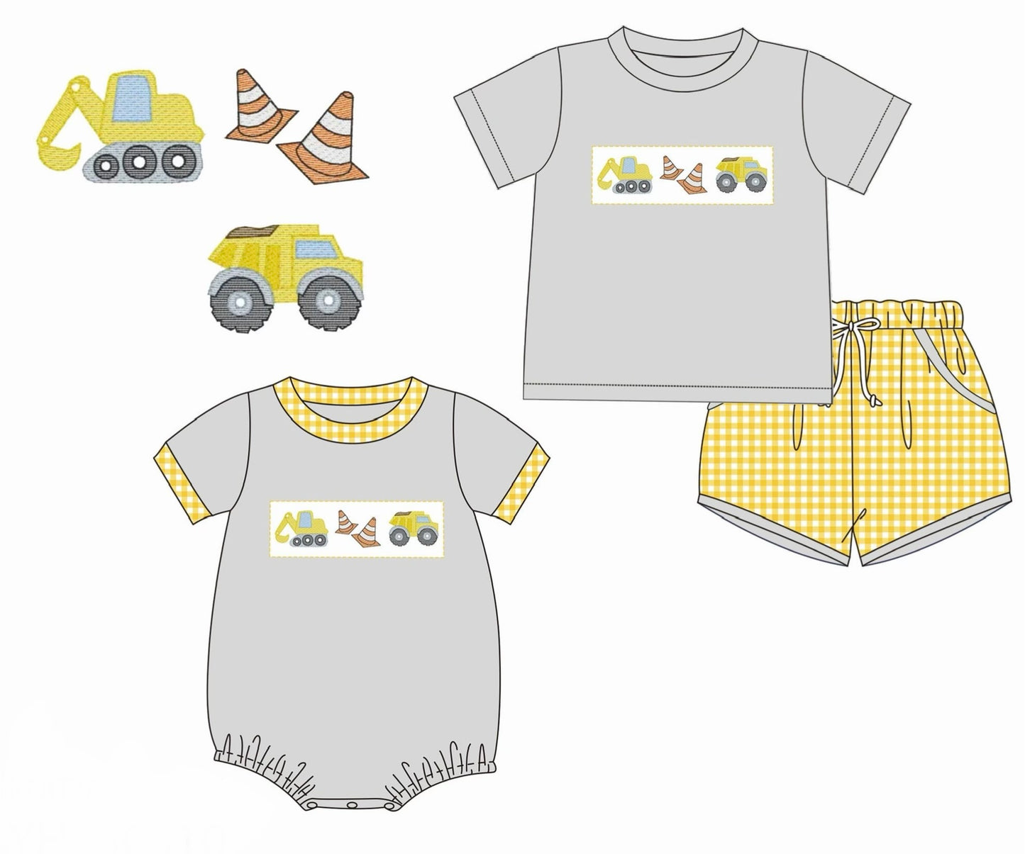Construction Trio Embroidered Collection - ETA mid June