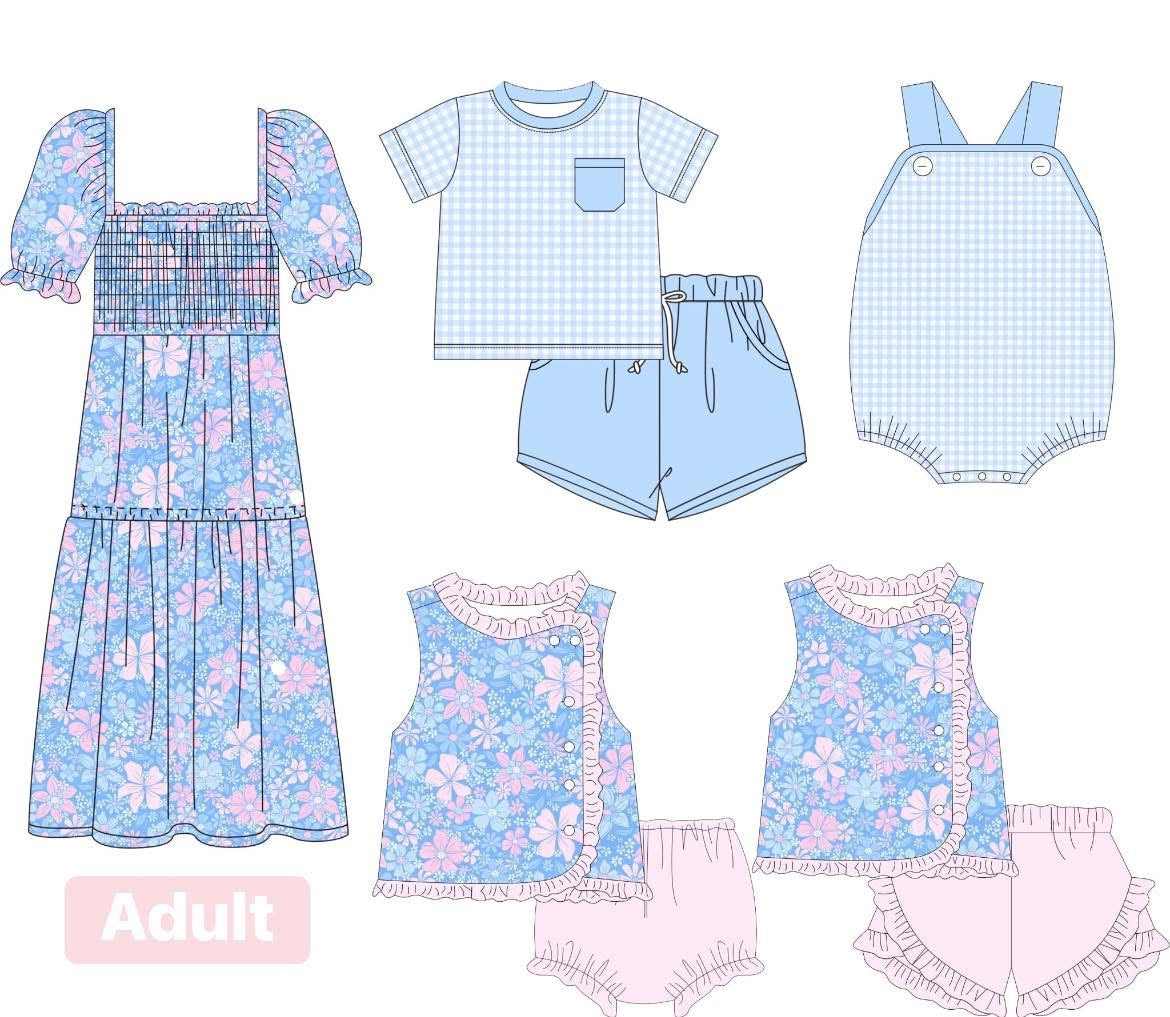 Blue Gingham and Floral Collection - ETA mid May