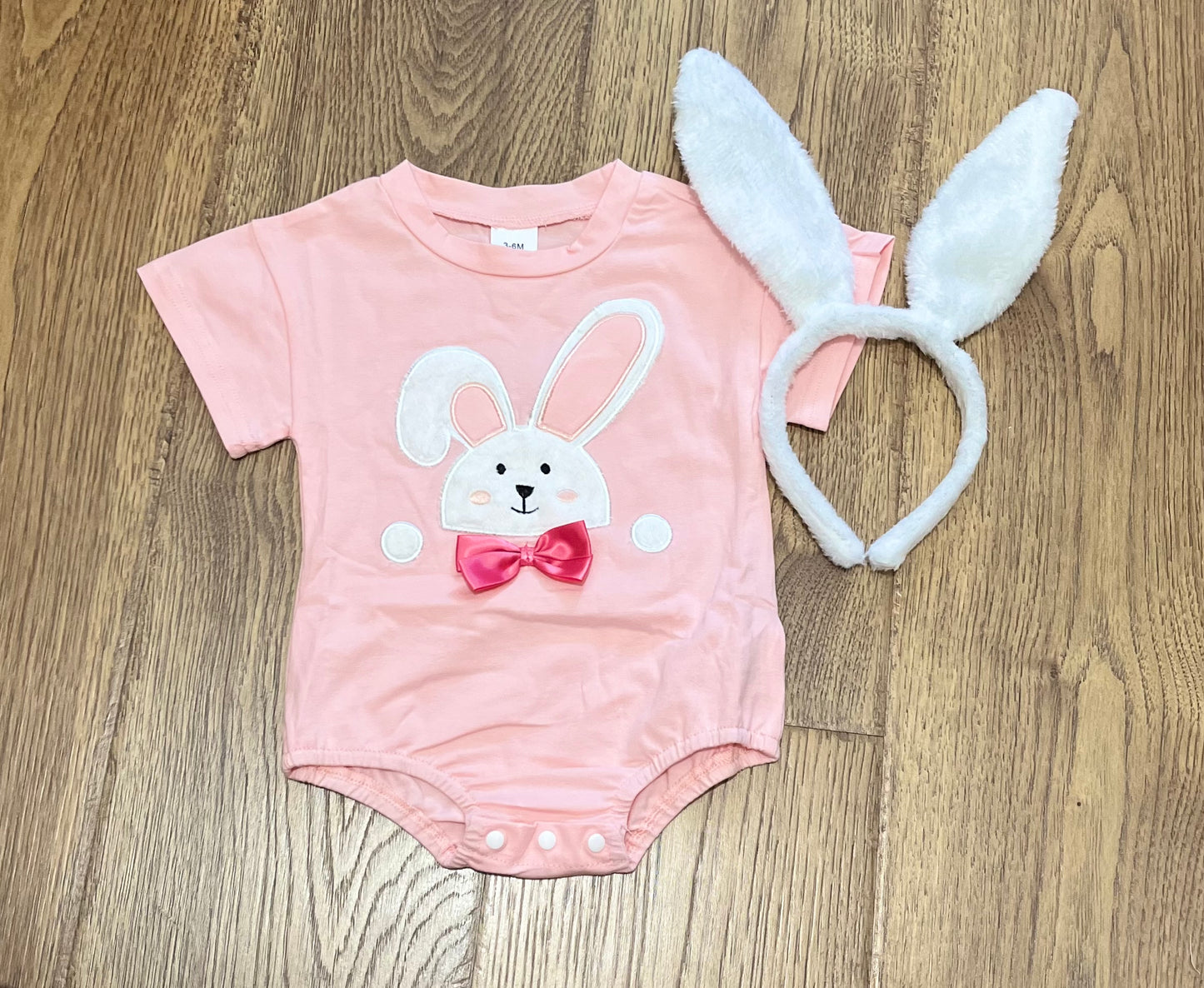 Bunny Appliqué Pink Bubble