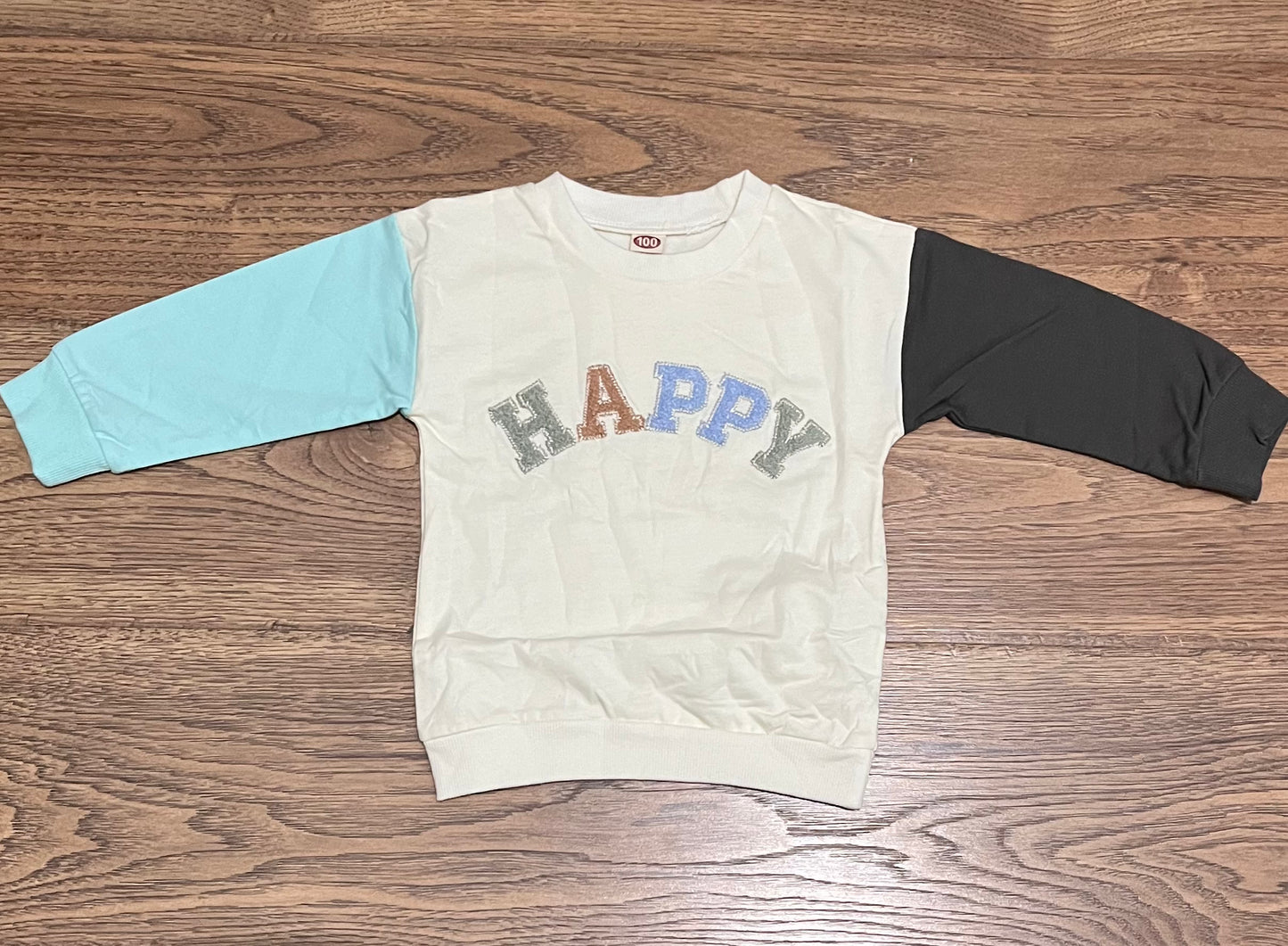 HAPPY Chenille Patch Pink Sweater