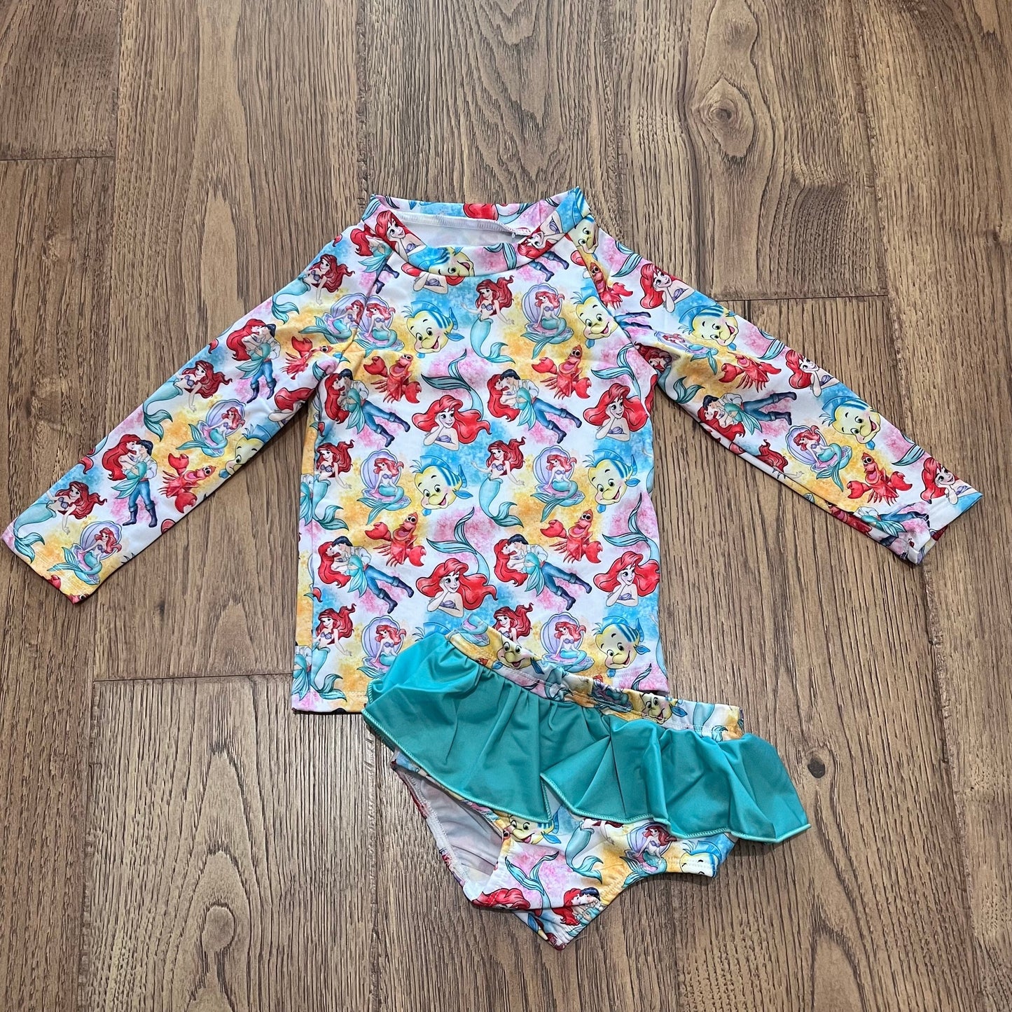 Little Mermaid Rash Guard Set