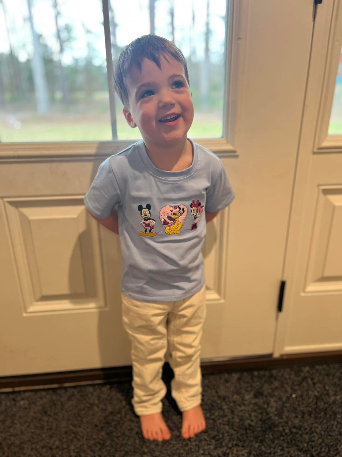 Mouse Valentines Appliqué Boy Shirt