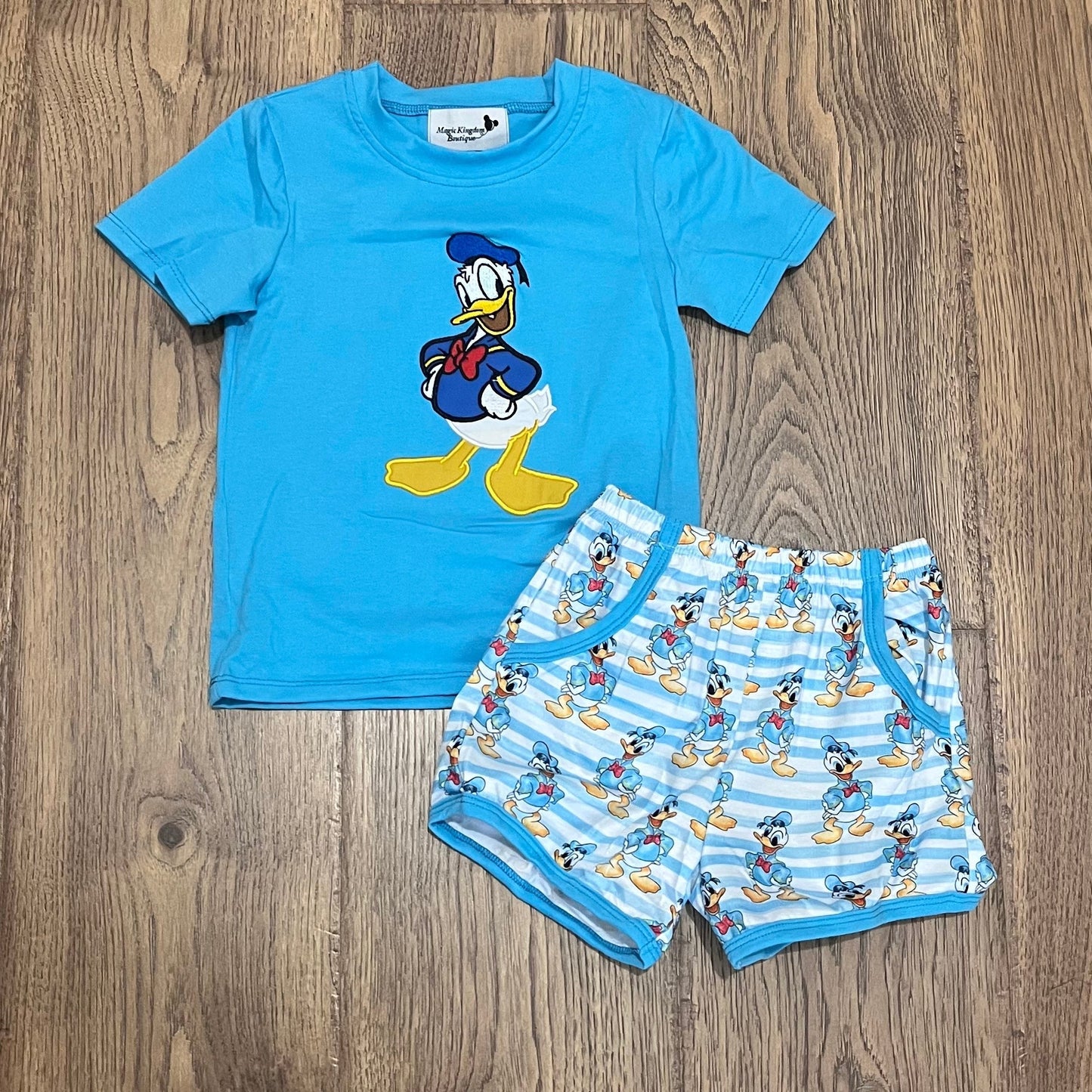 Blue Duck Appliqué Boy Set