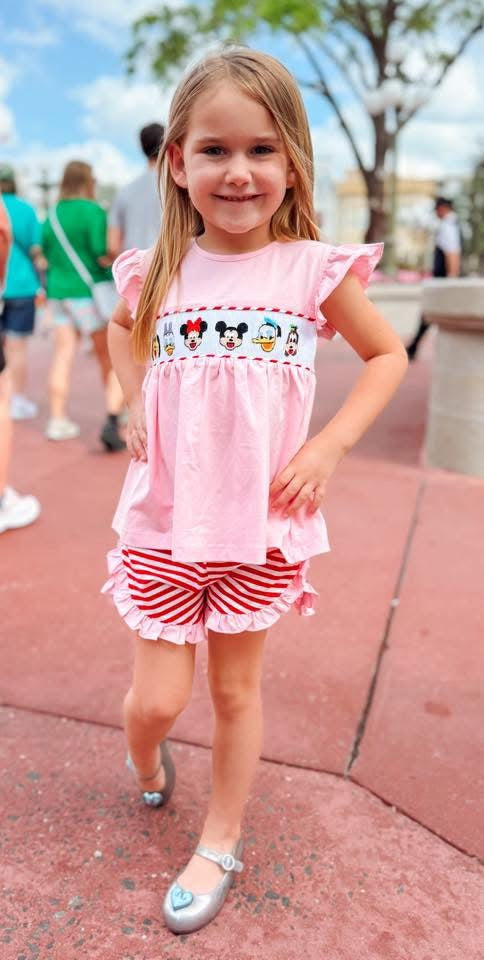 Sensational Six Smocked Collection Girl Short Set PO56