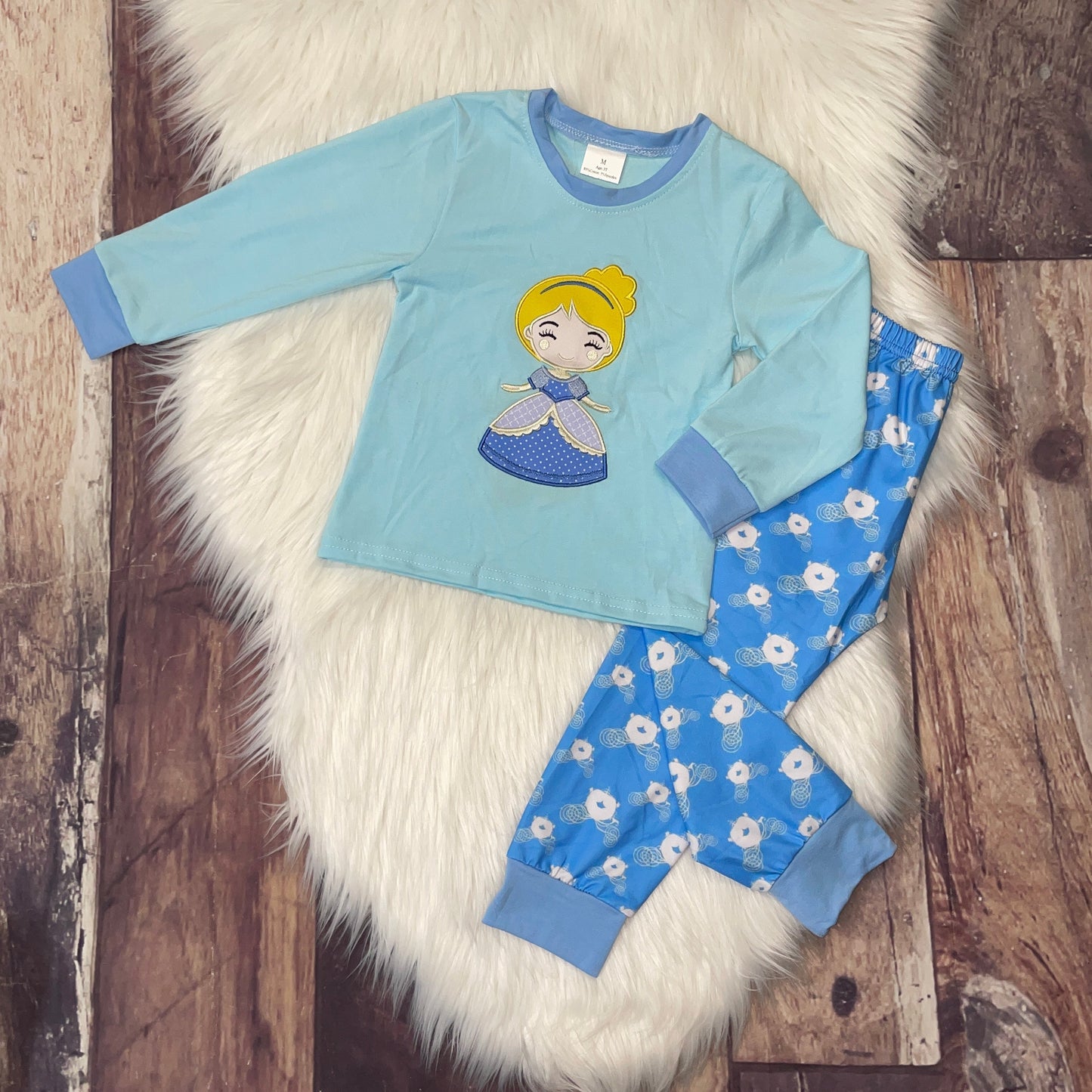 Glass Slipper Princess Embroidered Loungewear Set