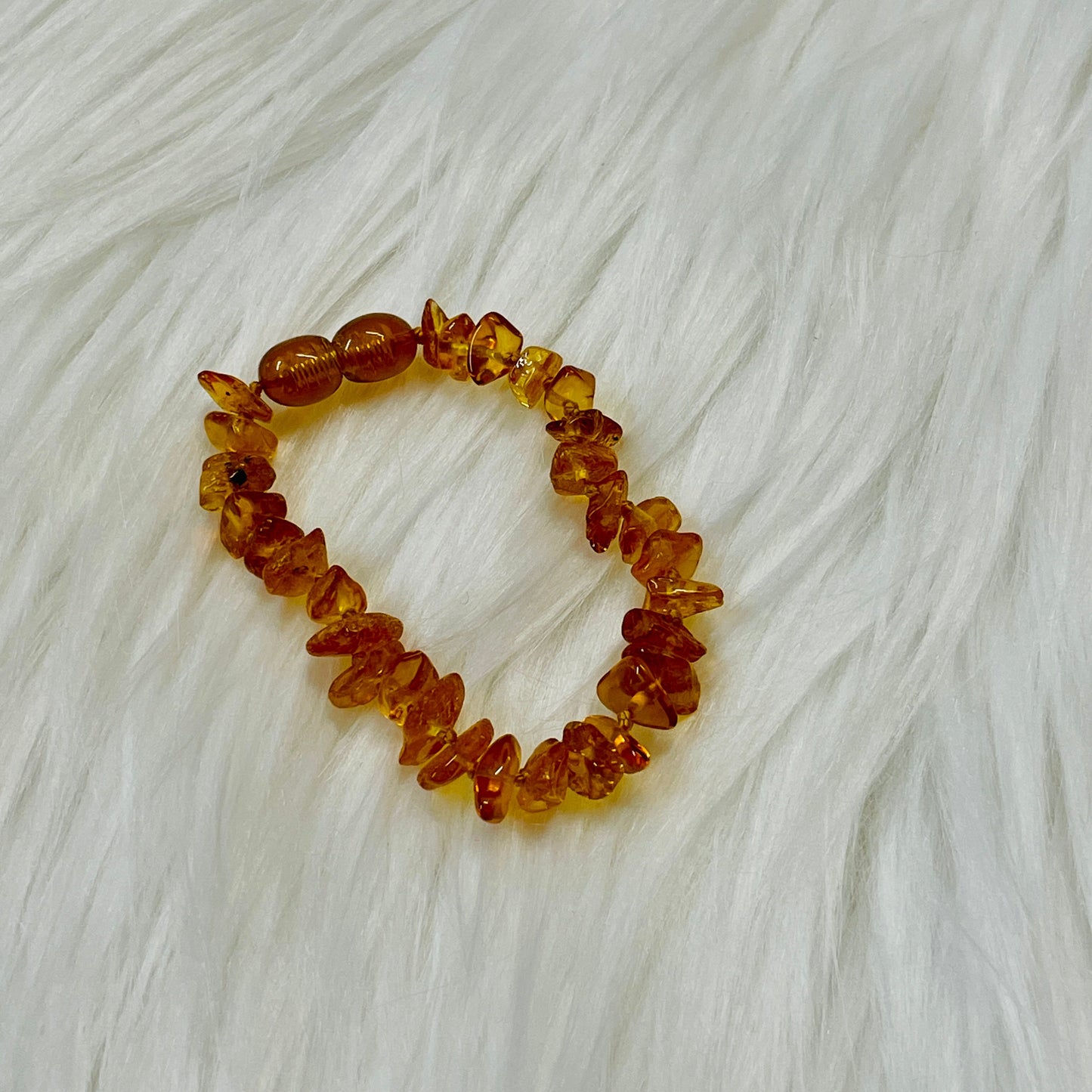 Authentic Lithuanian Baltic Amber Polished Honey Anklet - 5.5"
