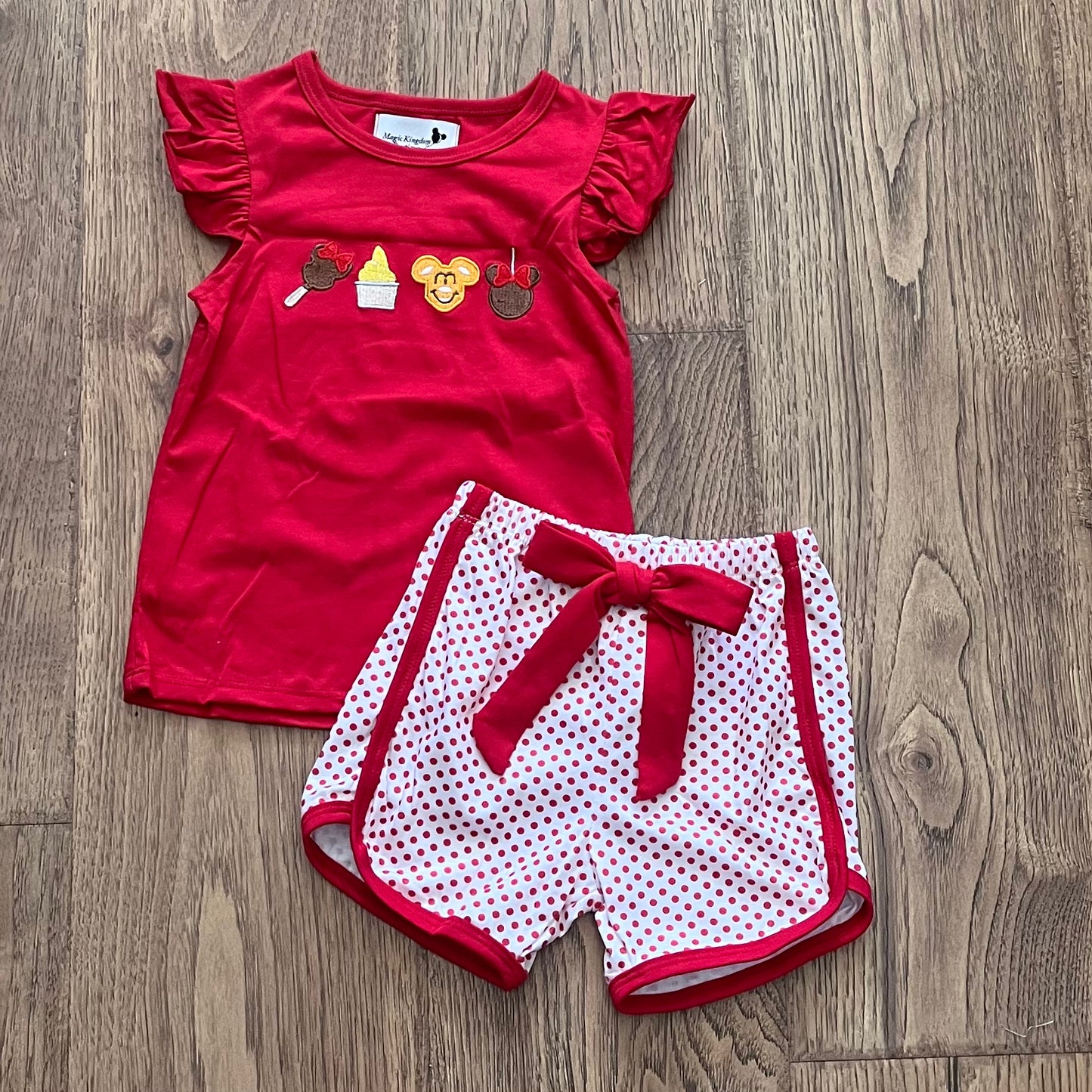 Mouse Snacks Appliqué Girl Set