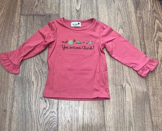 Lampoons Christmas Vacation Appliqué Girl Shirt