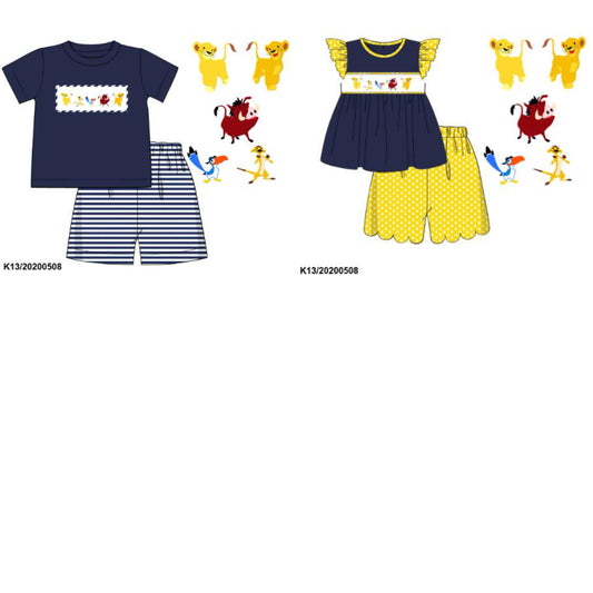 Lion King Smocked Sets PO58 - ETA mid June