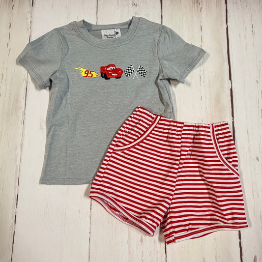 Lightning McQueen Embroidered Boy Set
