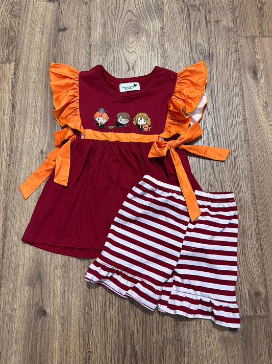 Harry Potter Appliqué Girl Short Set