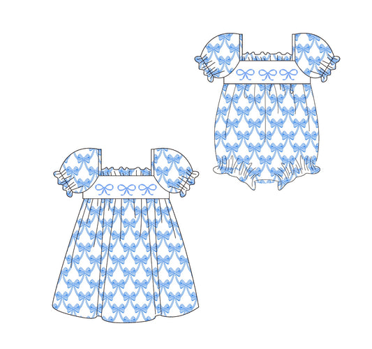 Blue Bow Trio Embroidered Collection - ETA early May